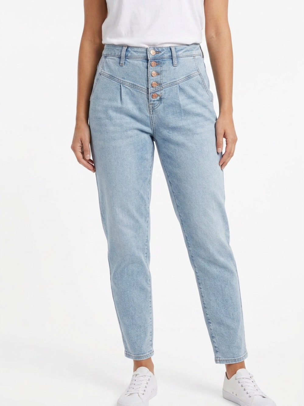 WILD FABLE | High-Rise Light Blue Mom Jeans Classic Button-Fly Women’s Size 6